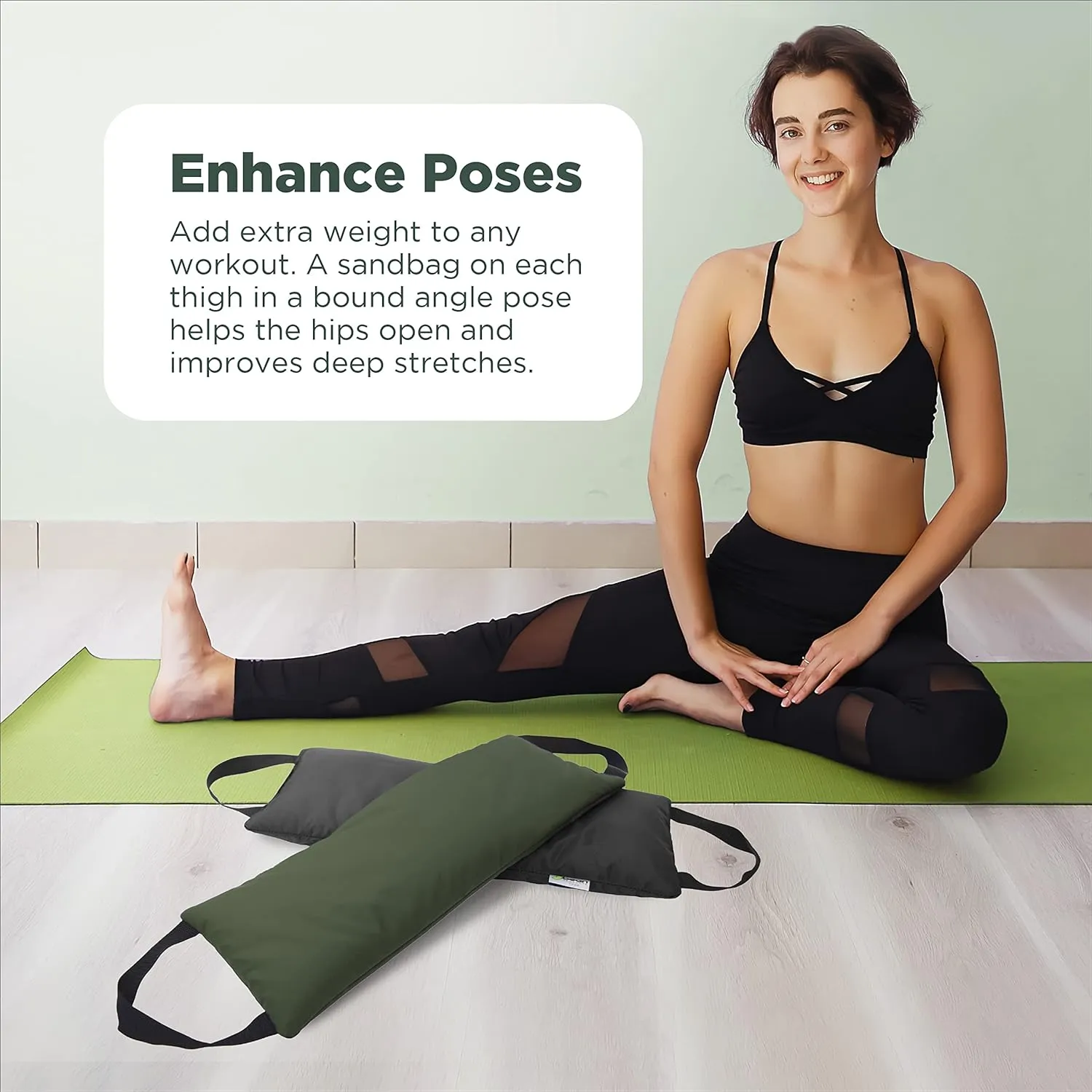10 LB Yoga Sandbag Filled Two Handle Design