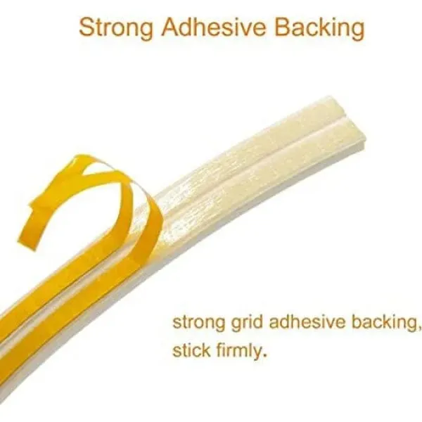 2 Pack Foam Draught Excluder Self Adhesive Door Window Seal Strip Anti-Collision