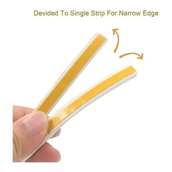 2 Pack Foam Draught Excluder Self Adhesive Door Window Seal Strip Anti-Collision