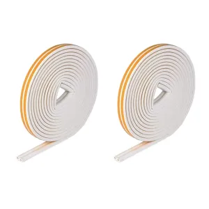 2 Pack Foam Draught Excluder Self Adhesive Door Window Seal Strip Anti-Collision