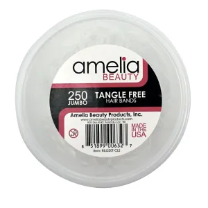250, Clear, Jumbo Size, Tangle Free for Pony Tails and Braids
