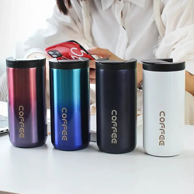 400ml Stainless Steel Coffee Mug – Insulated Travel Thermos with Lid