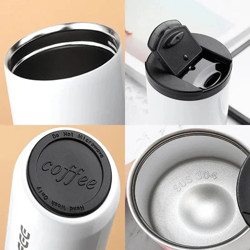 400ml Stainless Steel Coffee Mug – Insulated Travel Thermos with Lid