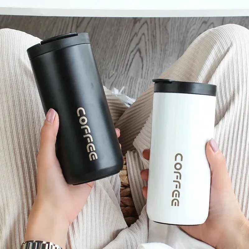 400ml Stainless Steel Coffee Mug – Insulated Travel Thermos with Lid