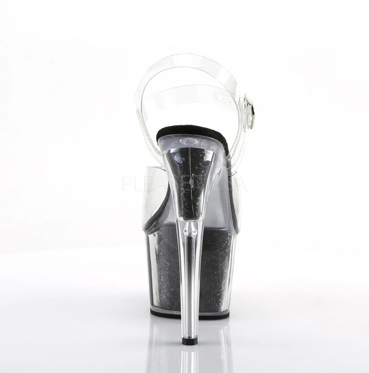 ADORE-708G  Clear/Black Glitter Inserts