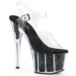 ADORE-708G  Clear/Black Glitter Inserts