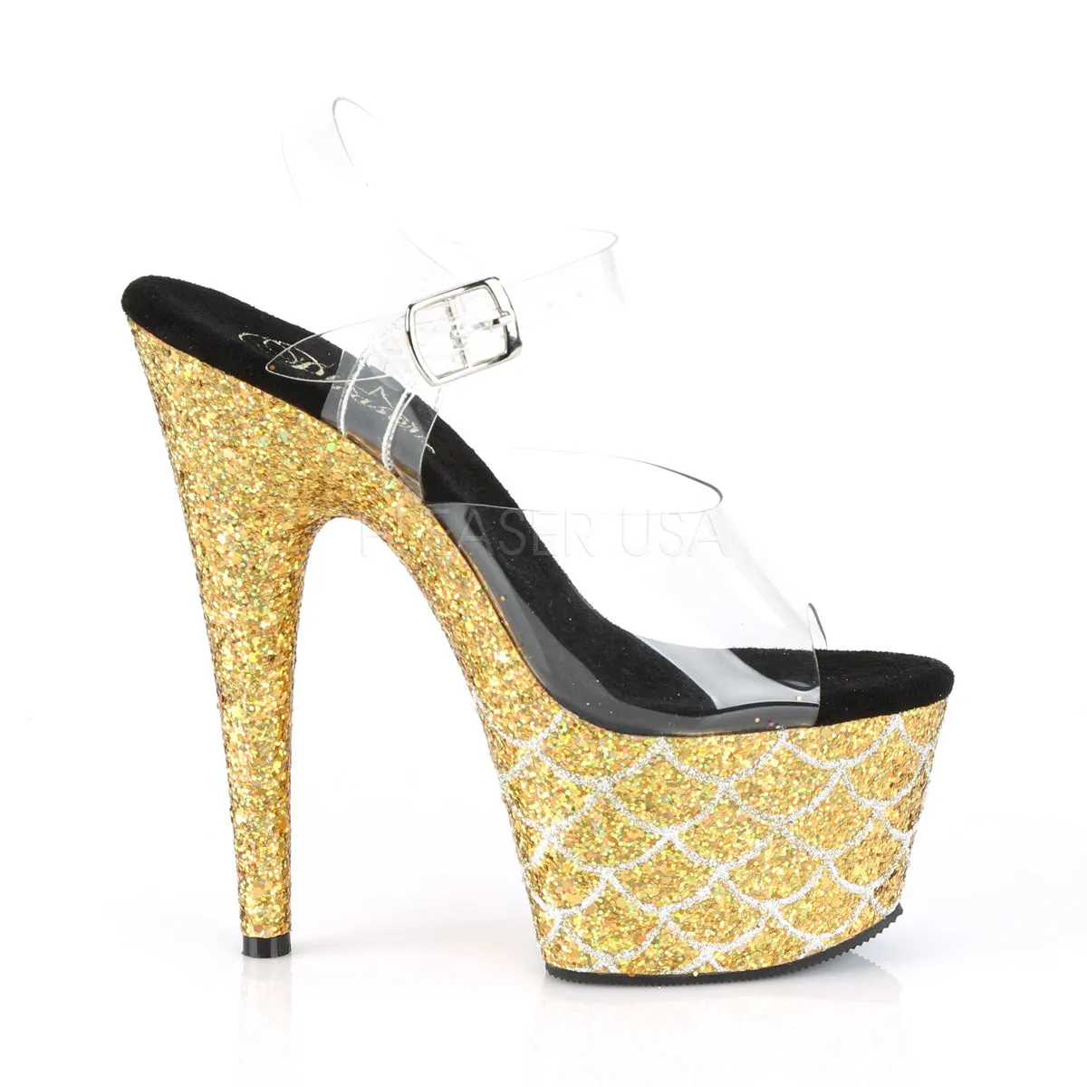 ADORE-708MSLG  Clear/Gold Multi Glitter