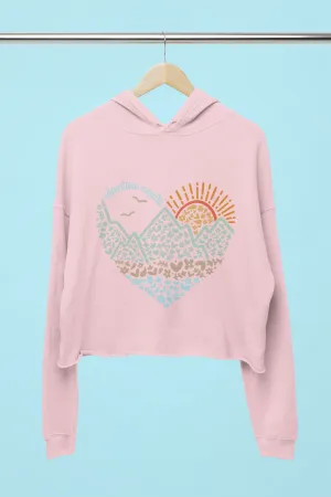 ADVENTURE AWAITS CROP HOODIE
