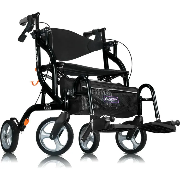 Airgo Fusion F23 Side-Folding Rollator & Transport Chair
