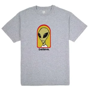 ALIEN WORKSHOP BELIEVE TEE - HEATHER GREY