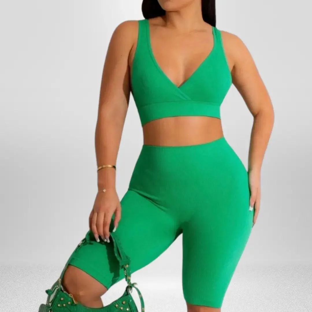 Arianne' Green 2 Piece Short Set