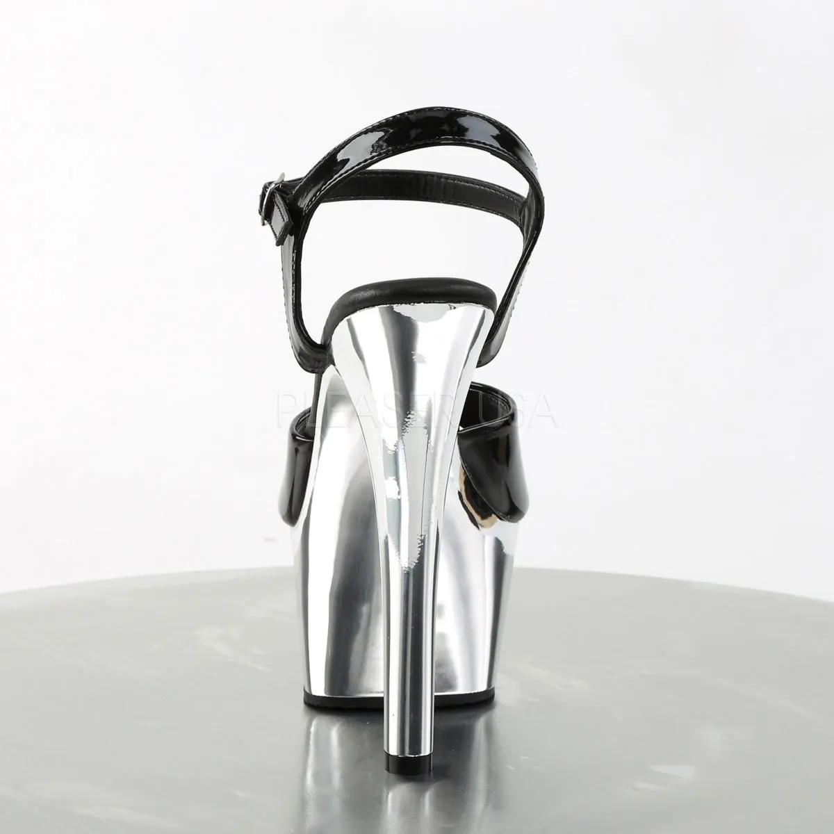 ASPIRE-609  Black Patent/Silver Chrome