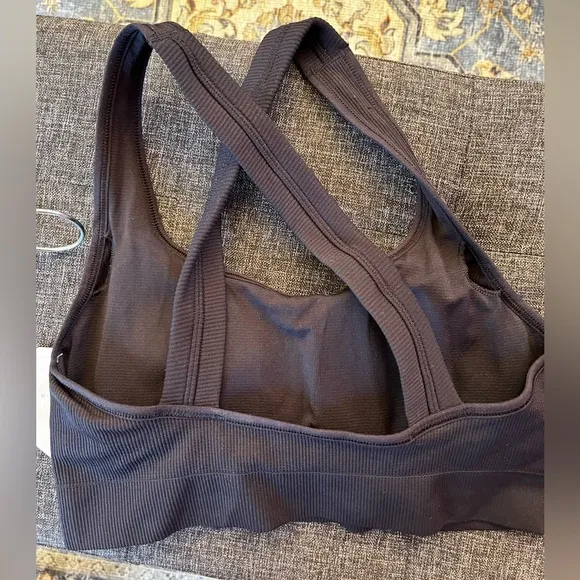ATHLETA Aurora Scoop Bra D-DD Black M Yoga Fitness Workout Sports Top NWT