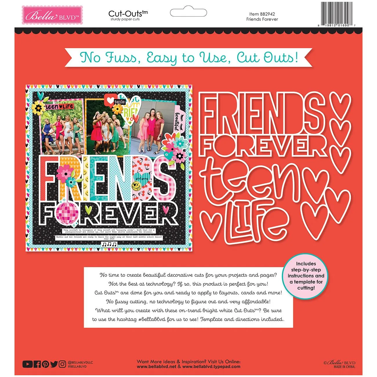 Bella Blvd - Teen Vibe Caitlyn - Coordinating - Cut Outs - Friends Forever
