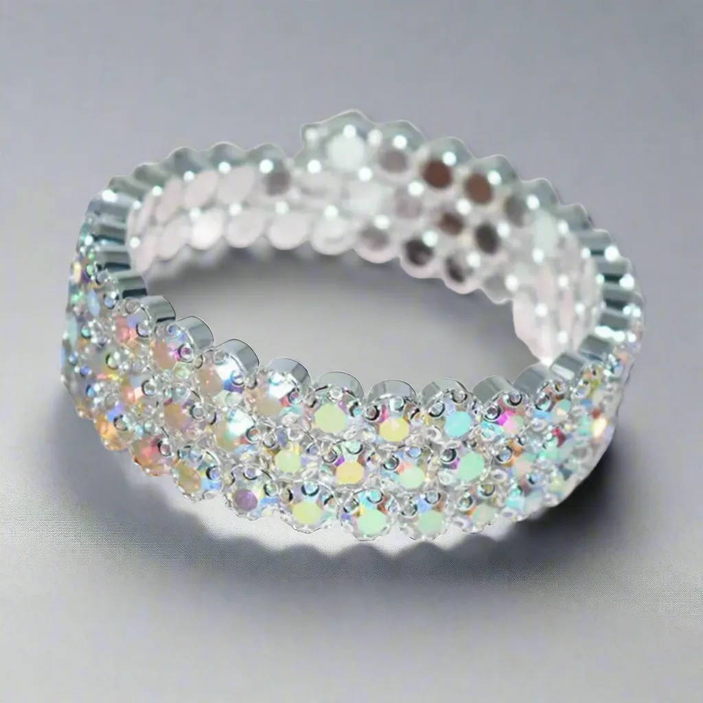 Black 3 Row Flexible Bracelet