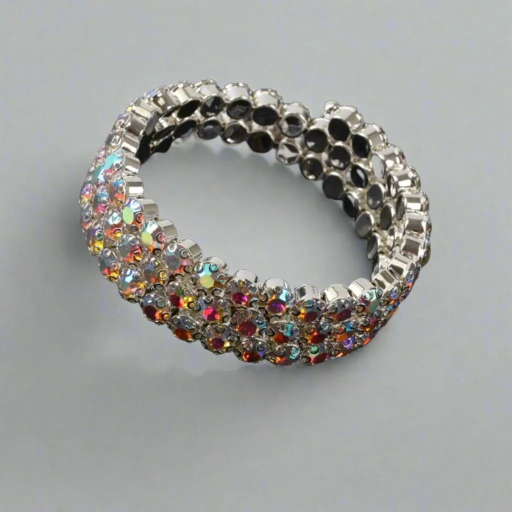Black 3 Row Flexible Bracelet