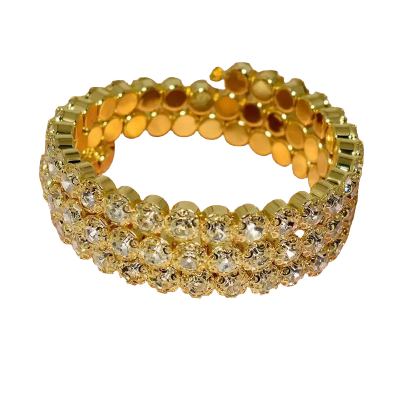 Black 3 Row Flexible Bracelet