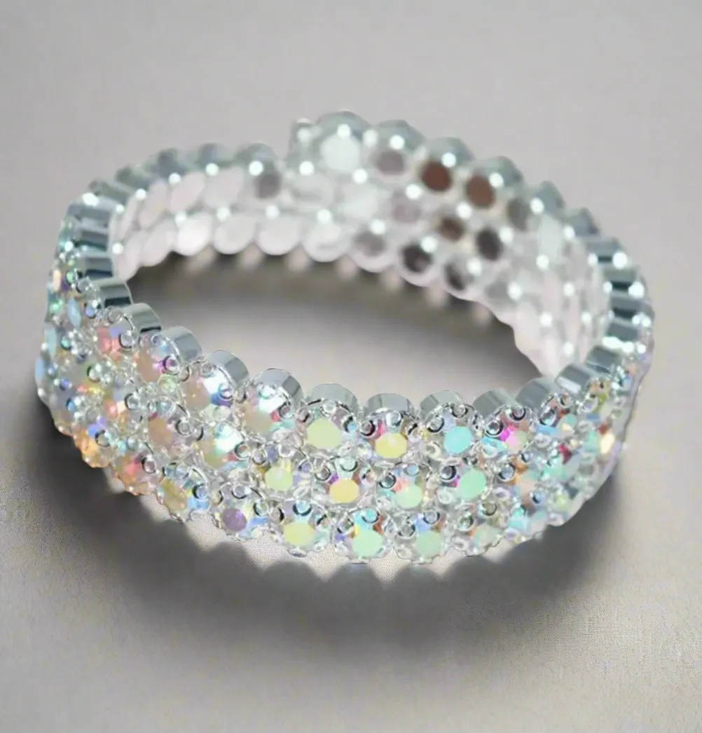Black 3 Row Flexible Bracelet