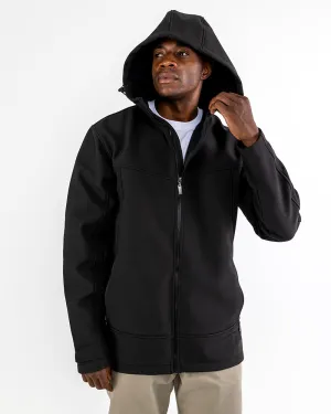 Black Soft Shell Hooded Jacket