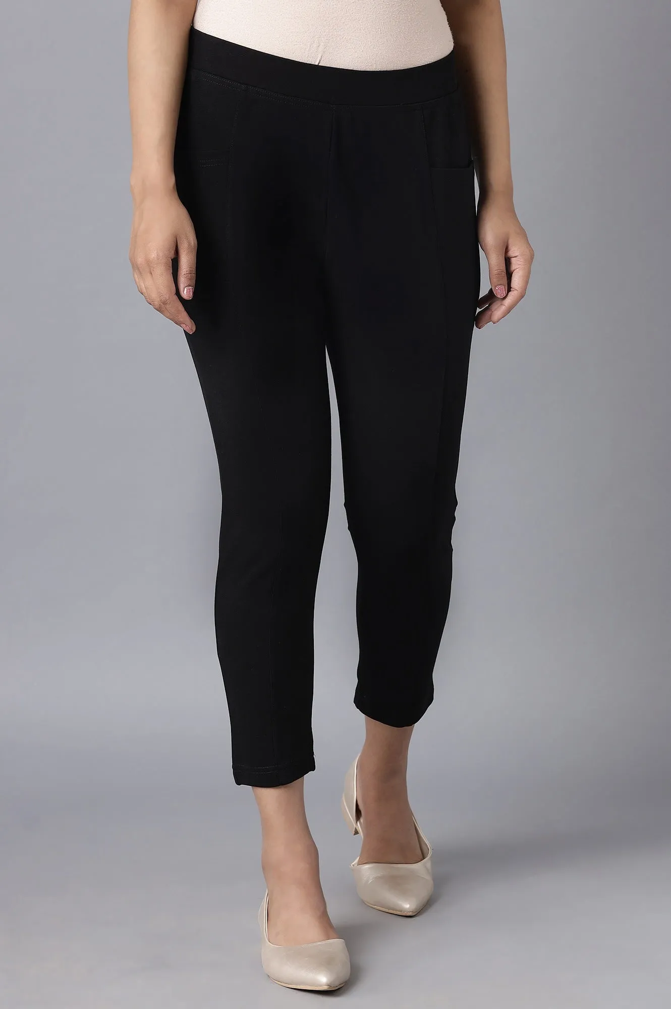 Black Straight Yoga Tights