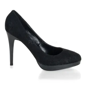 BLISS-30-2  Black Satin-Black Lace