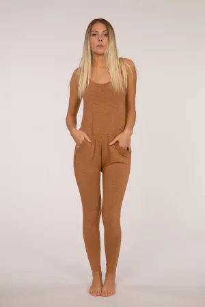 Boho Yoga Jumpsuit - Bronze