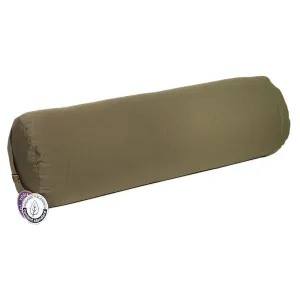 Bolster cilíndrico de algodón orgánico · Verde
