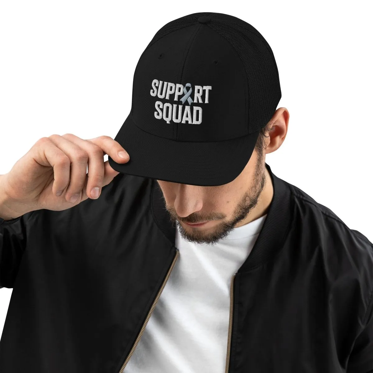Brain Cancer Squad Embroidered Trucker Cap