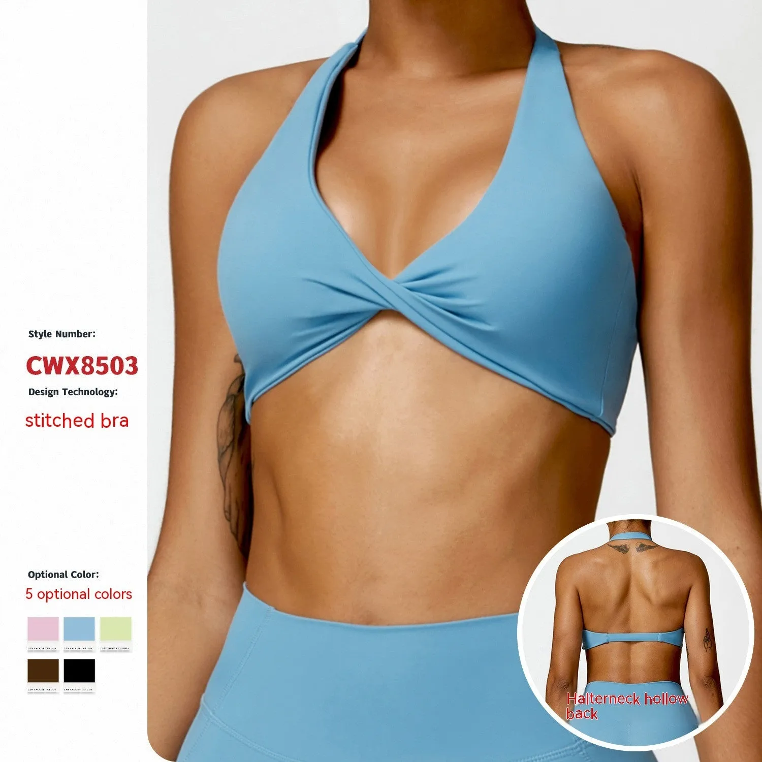 Breathable trendy Halter Tight Outdoor Sports Running Fitness Clothes Top