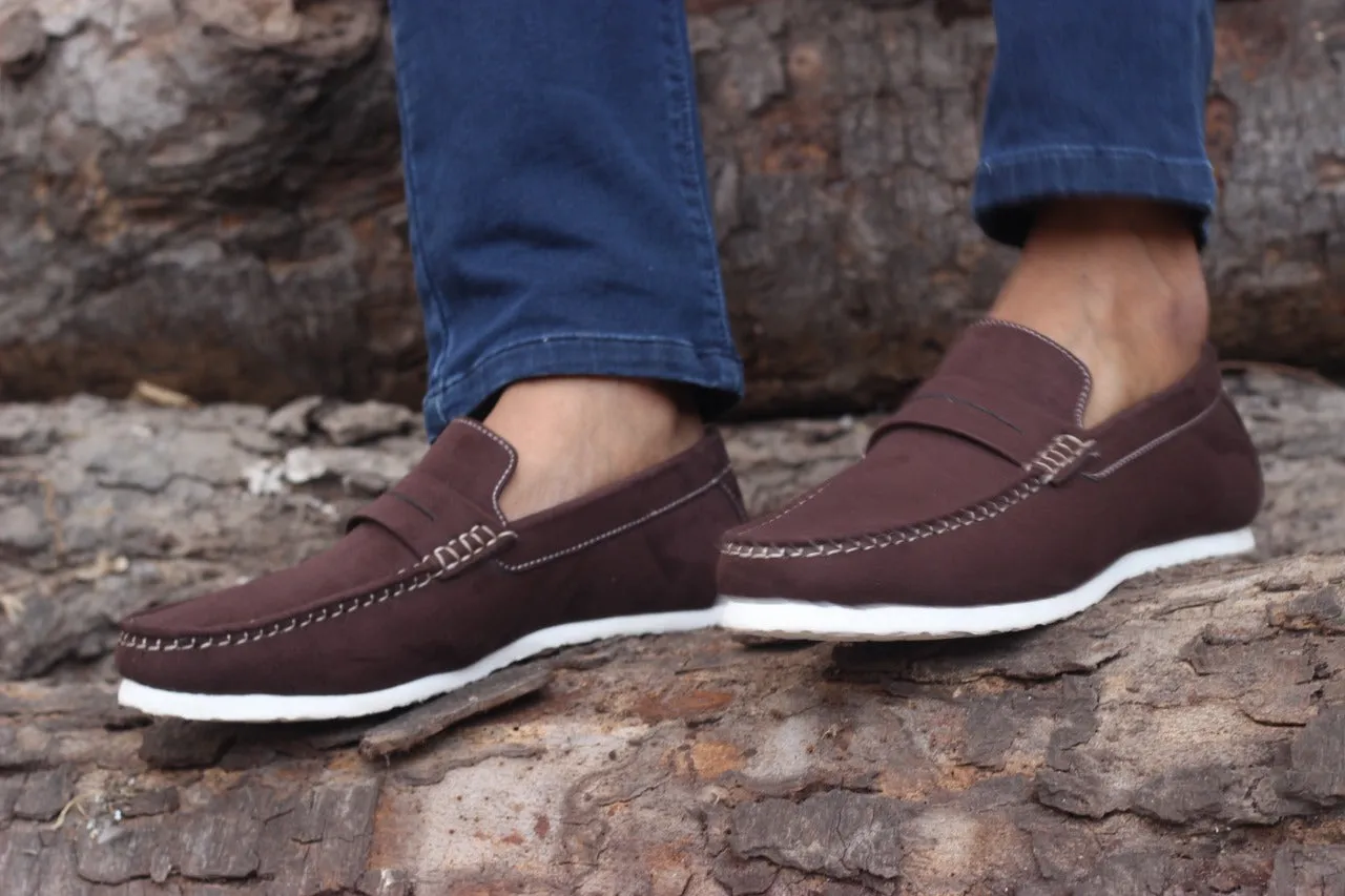 Brown Suede Men Drivers