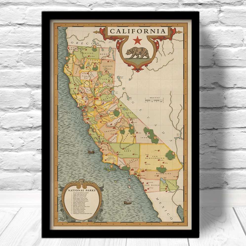 California National Parks Map