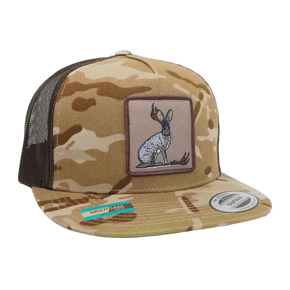 Camo Flat Jackalope Hat - FB