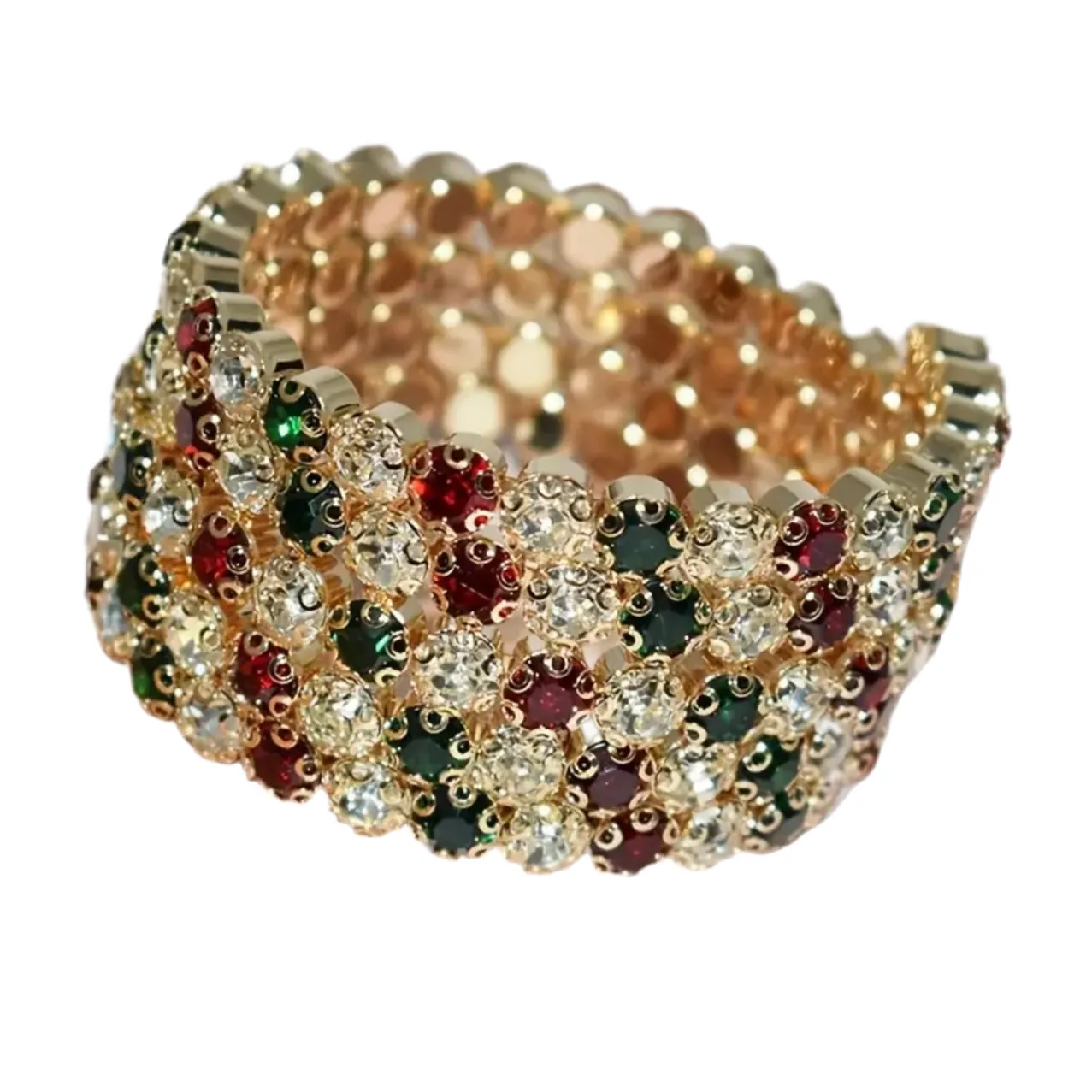 Christmas-2  Flexible 2 Row  Bracelet