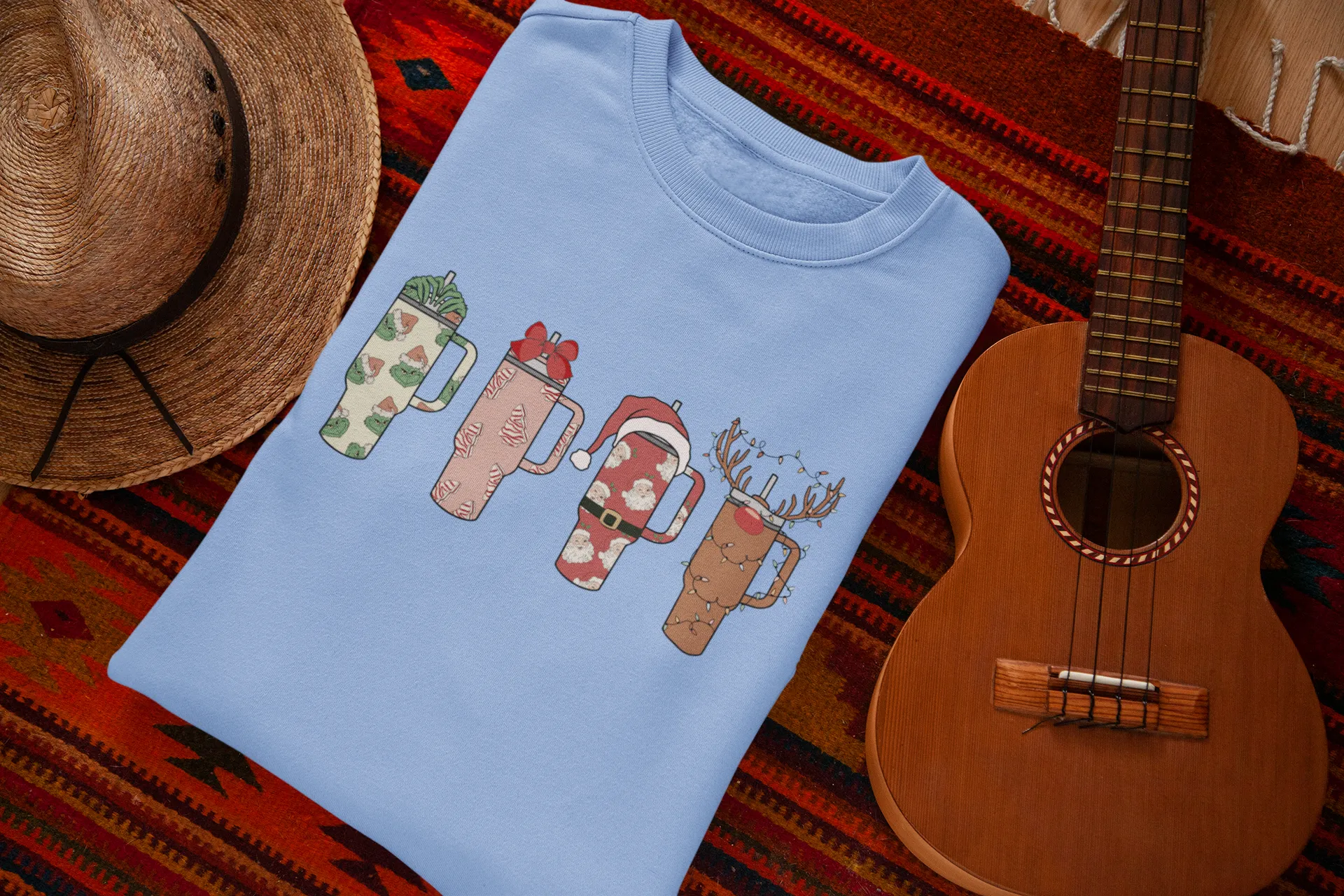 CHRISTMAS MUGS CREWNECK SWEATSHIRT