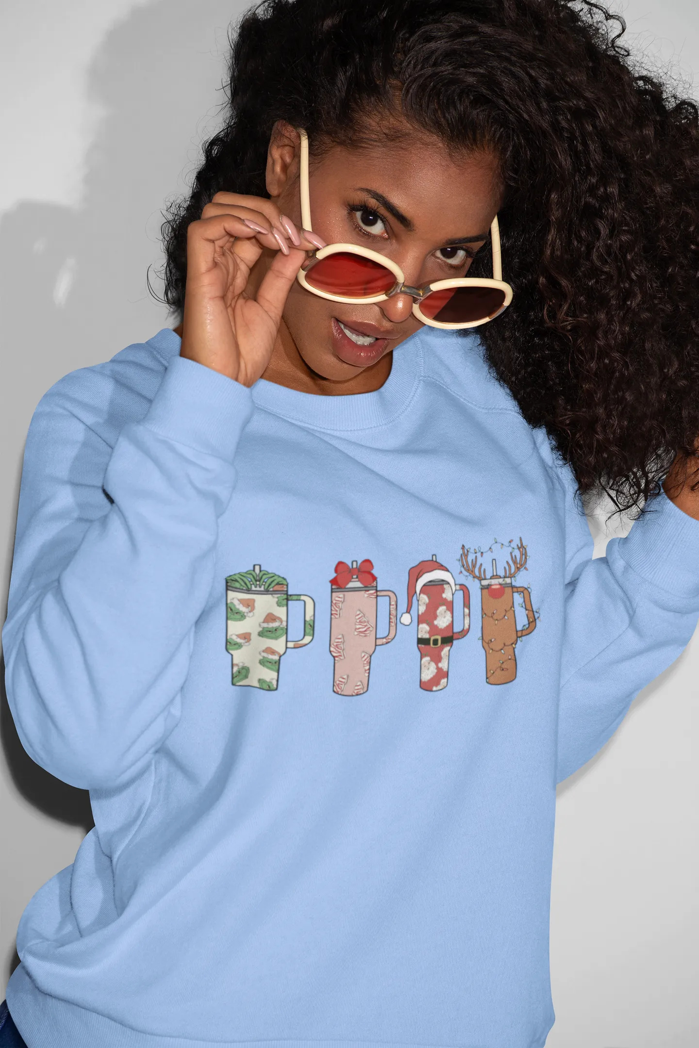 CHRISTMAS MUGS CREWNECK SWEATSHIRT