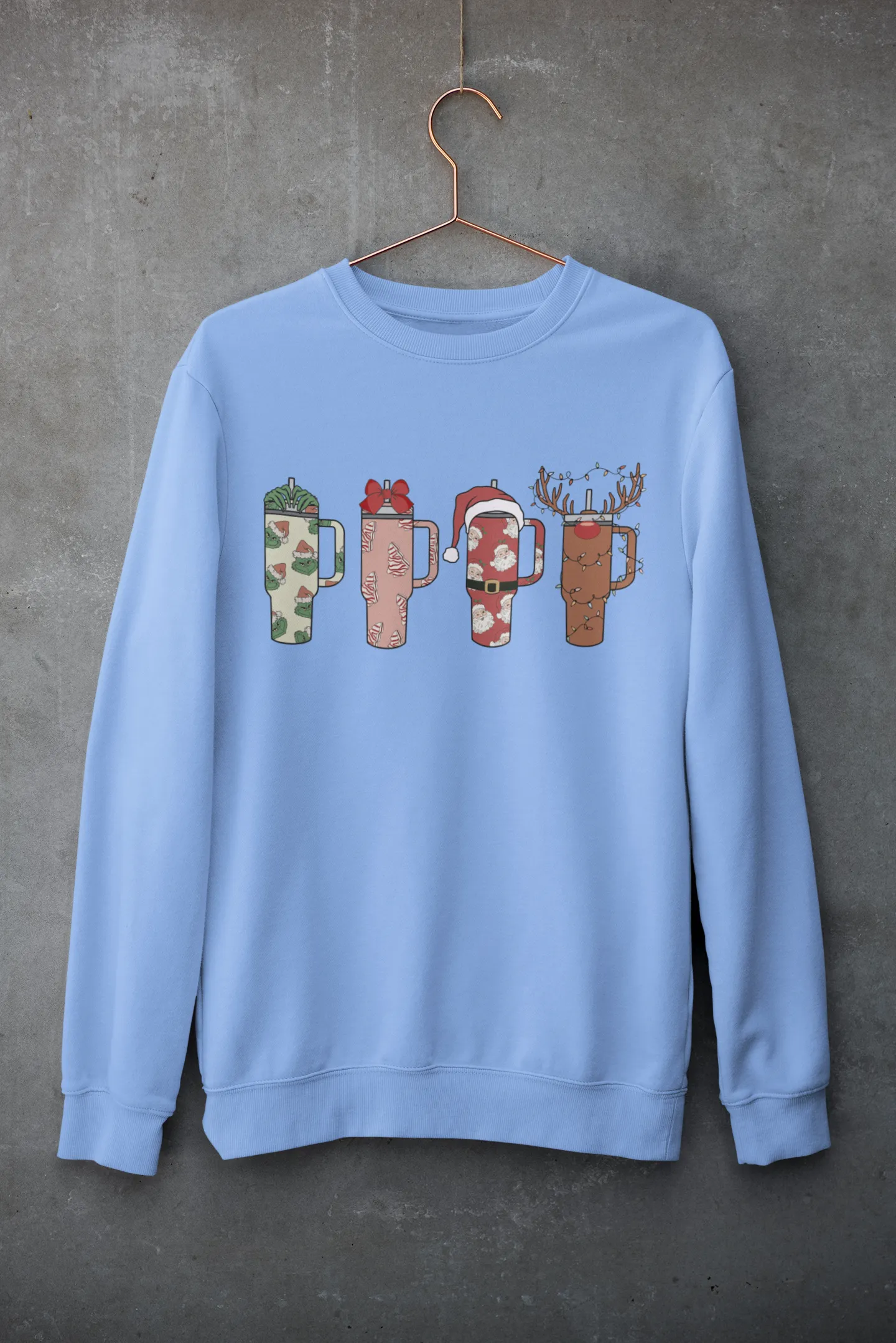 CHRISTMAS MUGS CREWNECK SWEATSHIRT