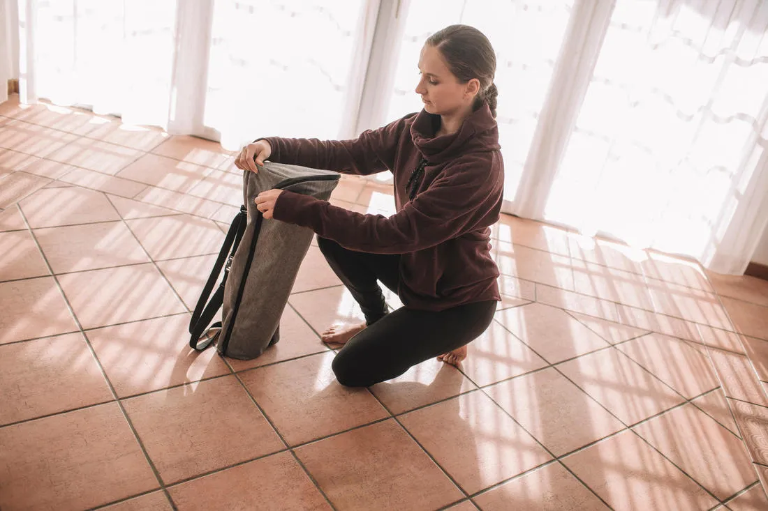 City Yoga Mat Bag - Mottled Grey