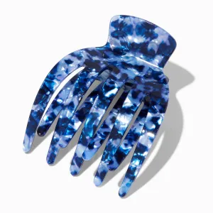 Claire's Pearlized Tortoiseshell Yoga Hair Claw - Navy Blue