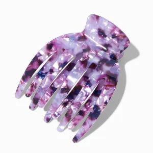 Claire's Pearlized Tortoiseshell Yoga Hair Claw - Purple