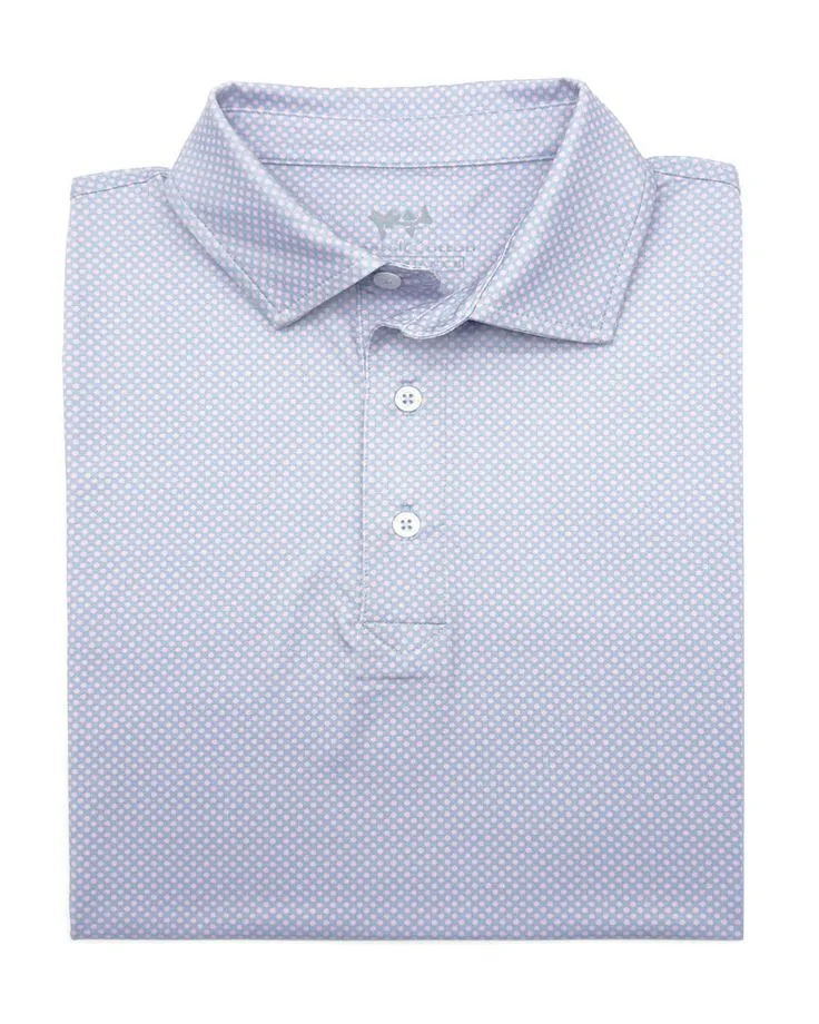 Coastal Cotton Blue Net Polo
