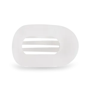 Coconut White Medium Flat Round Clip