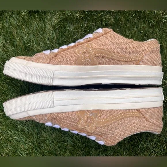 Converse x Golf Le Fleur One Star OX Burlap Low Top Lace Up Sneakers Size 8