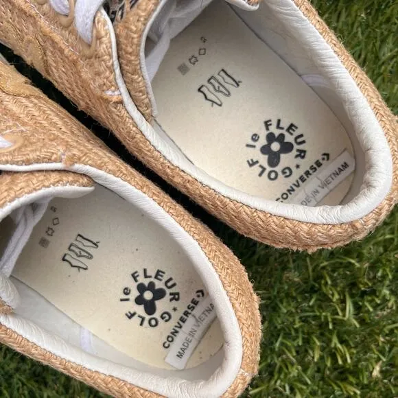 Converse x Golf Le Fleur One Star OX Burlap Low Top Lace Up Sneakers Size 8