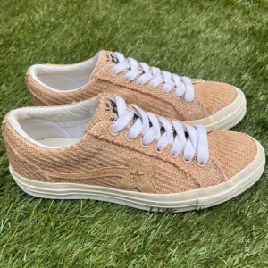 Converse x Golf Le Fleur One Star OX Burlap Low Top Lace Up Sneakers Size 8