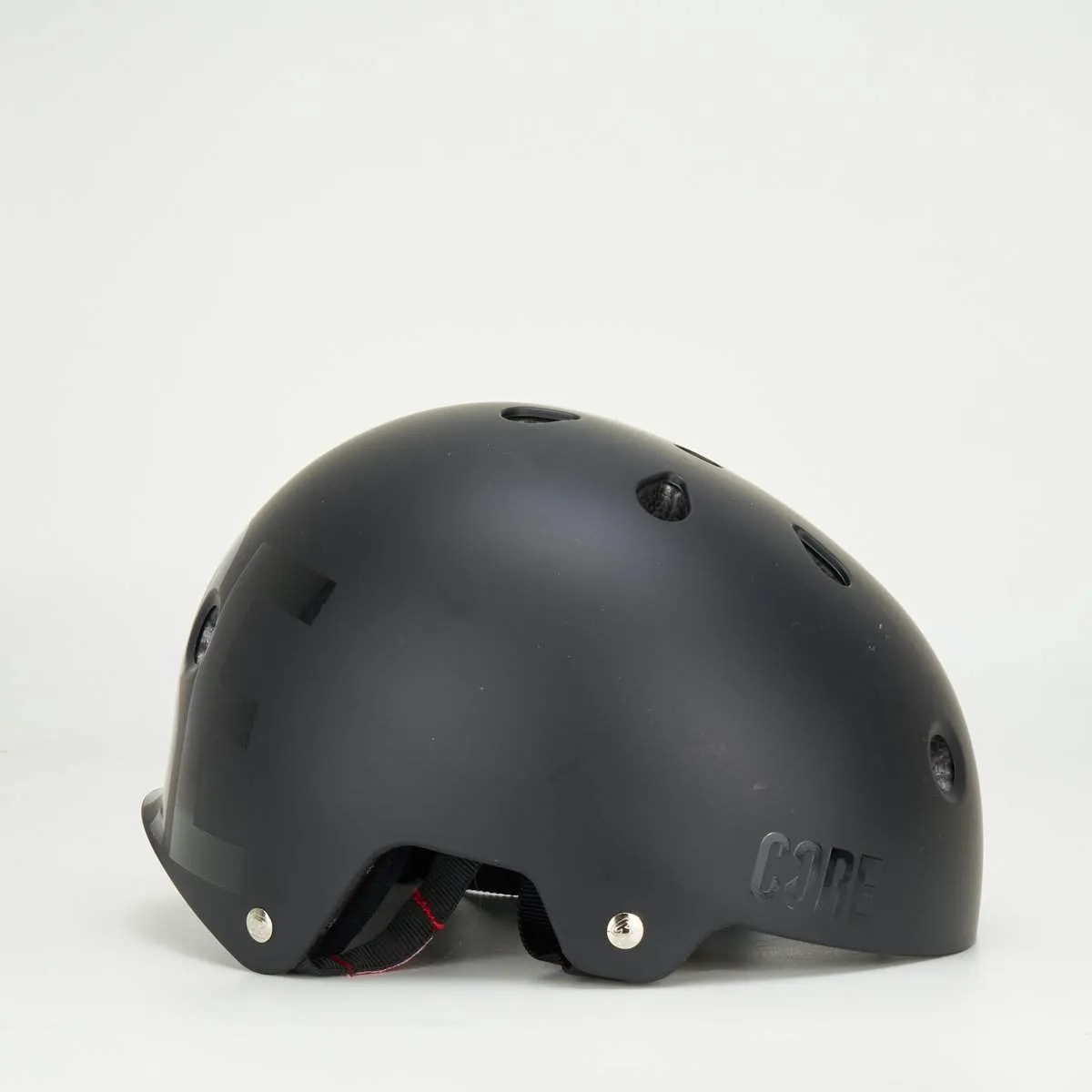Core Street Skate Helmet - Black With Black Gloss Decal