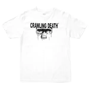 Crawling Death - Drip Skull Tee White