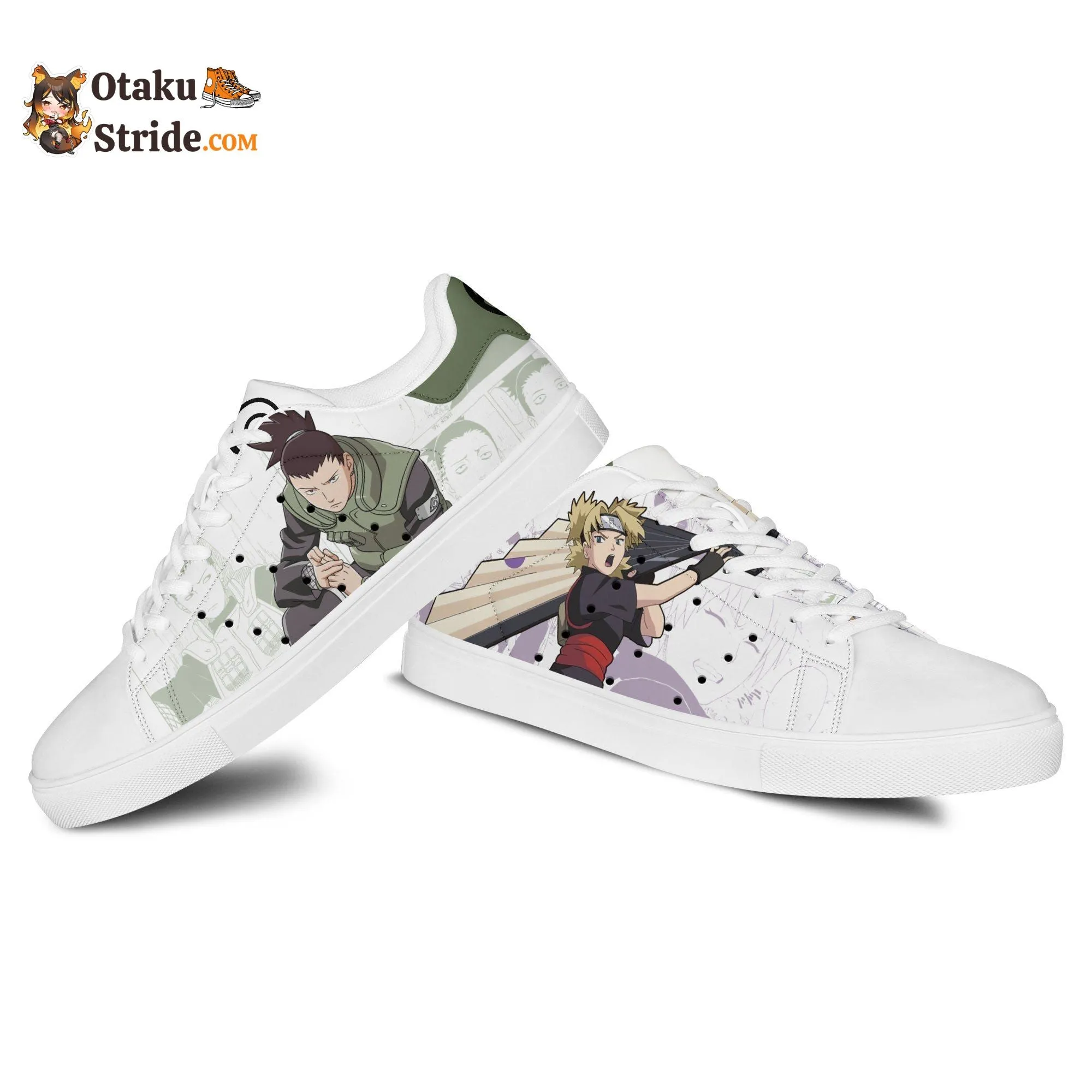 Custom Shikamaru Nara and Temari Anime Skate Sneakers – Naruto Shoes