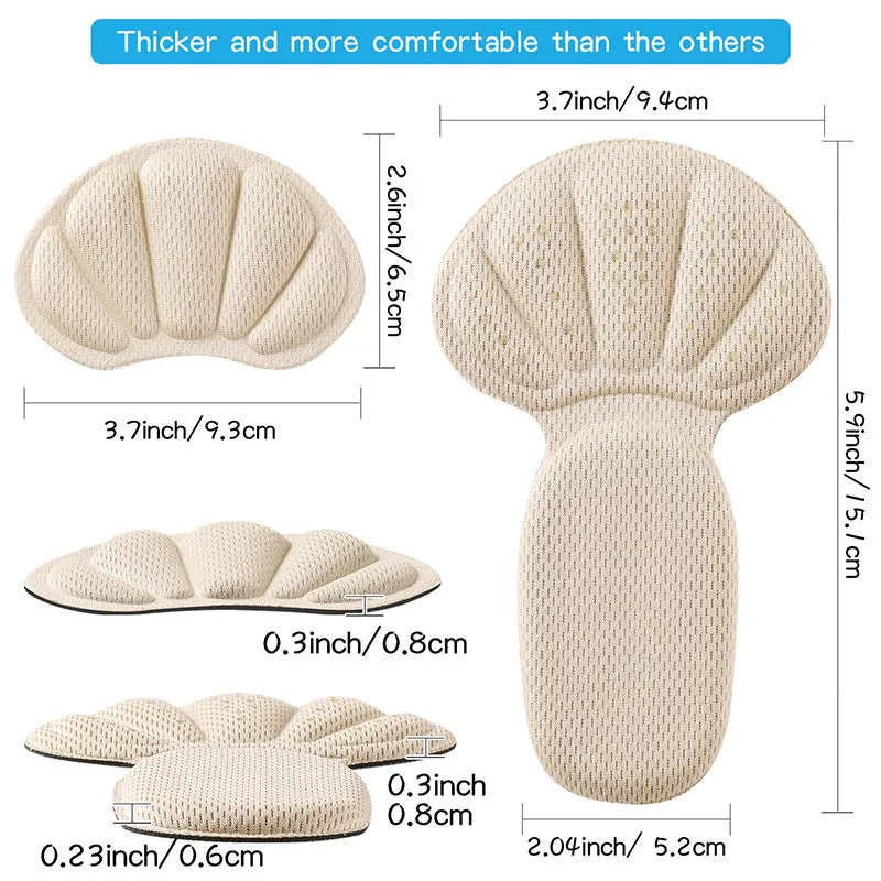 Cuttable Adhesive Back of Heel Grips Inserts