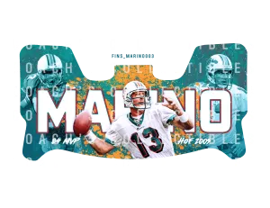 Dan Marino Custom Visor for Any Full Size Riddell Helmet (Universal Fit) (1)