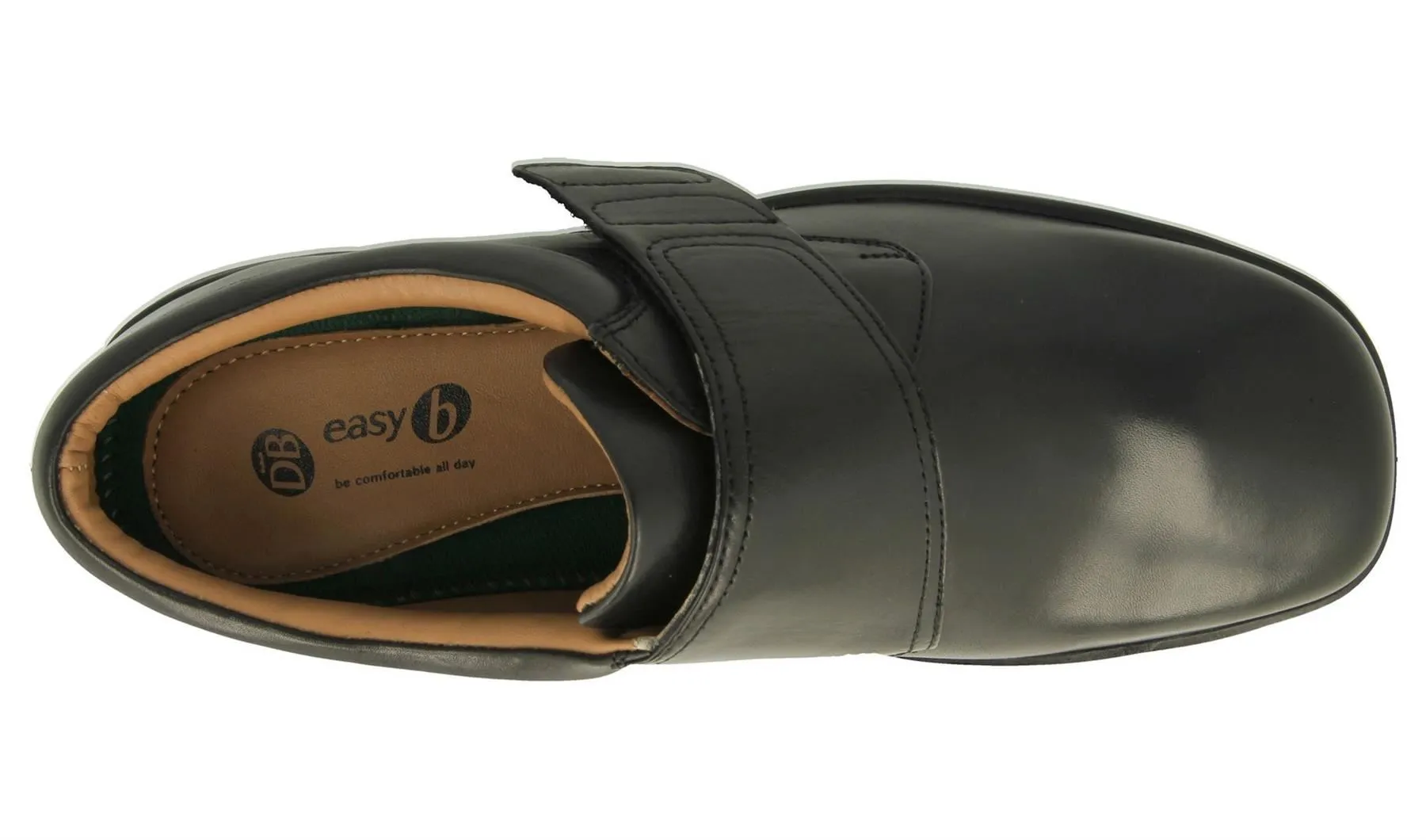 DB Shoes Women's Wide Fit (2V) Benny Shoes in Black, Size 6 to 14